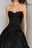 Black Sweetheart A Line Long Formal Dress