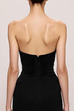 Black Velvet Mermaid Sweetheart Evening Dress