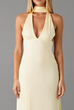Daffodil V-Neck Sheath Chiffon Formal Dress