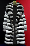 Zebra Dark Grey Warm Midi Men's Faux Fur Coat