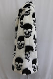 White Black Skull Warm Men's Faux Fur Coat