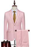 Men's Coffee Notched Lapel 2 Pieces Beaded Formal Suits