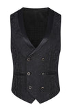 Dark Green Jacquard Shawl Lapel 3 Pieces Prom Suits