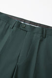 Dark Green Jacquard Shawl Lapel 3 Pieces Prom Suits