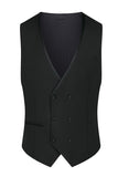 Jacquard Black Shawl Lapel 3 Pieces Prom Suits