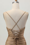 Black Spaghetti Straps Ruched Tight Cut-Out Mini Homecoming Dress