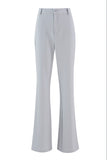Silver 2 Piece Peak Lapel Double Breasted Slim Fit Women's Suit