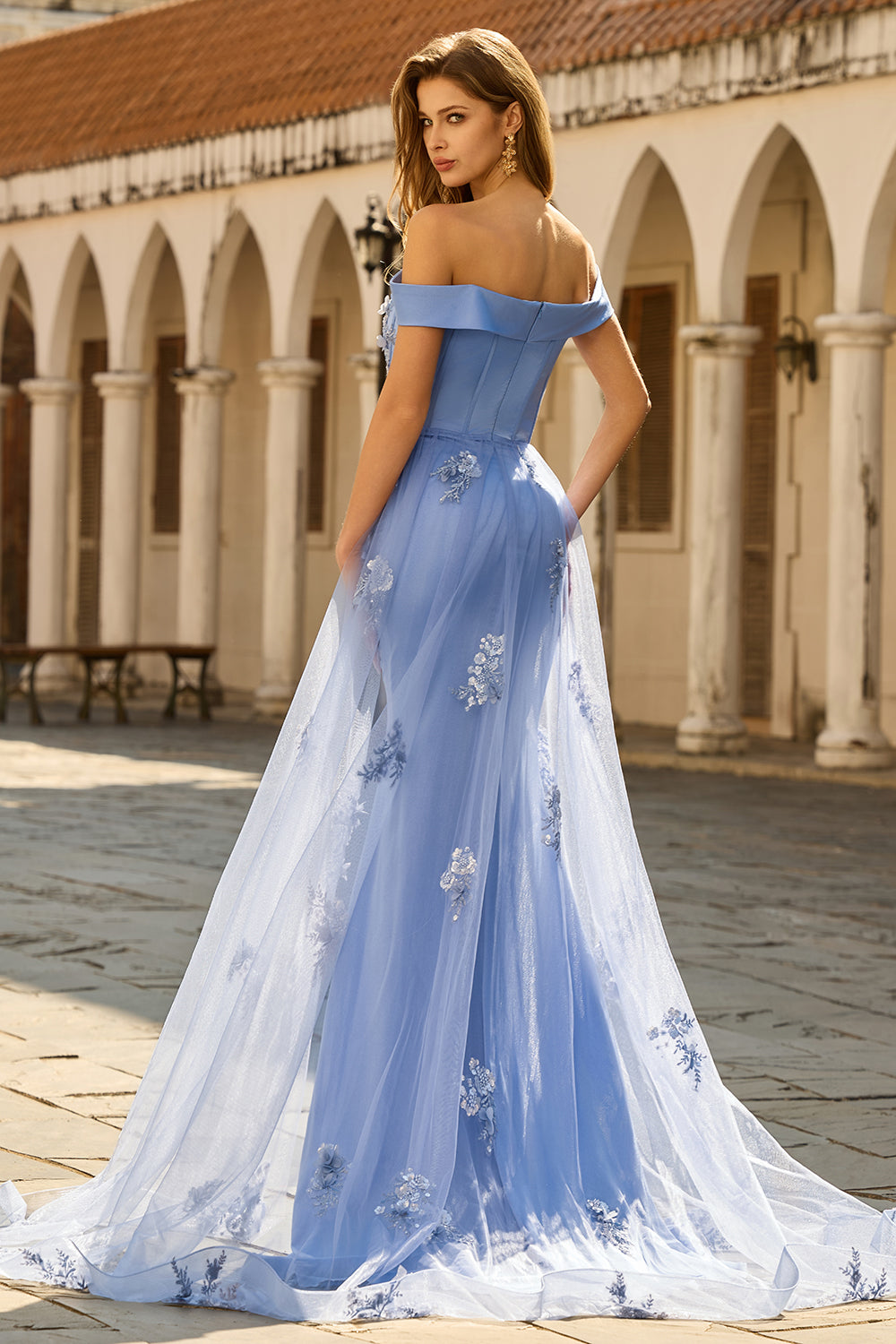 ZAPAKA Women Grey Blue Mother of the Bride Dress Off the Shoulder Mermaid Appliqued Long Formal Dress with Sequins, Grey Blue / US18W ZAPAKA Women Grey Blue Mother of the Bride Dress Off the Shoulder Mermaid Appliqued Long Formal Dress with Sequins, Grey Blue / US18W