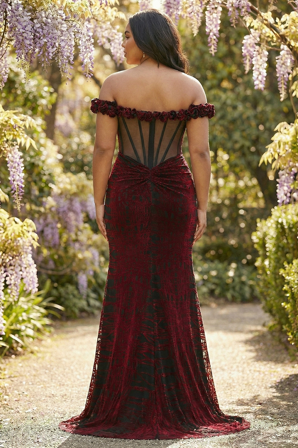 Zapaka Women Black Red Plus Size Long Prom Dress Mermaid Off The Shoulder Velvet Ruched Party Dress with Slit, Black Red / US20W Zapaka Women Black Red Plus Size Long Prom Dress Mermaid Off The Shoulder Velvet Ruched Party Dress with Slit, Black Red / US20W