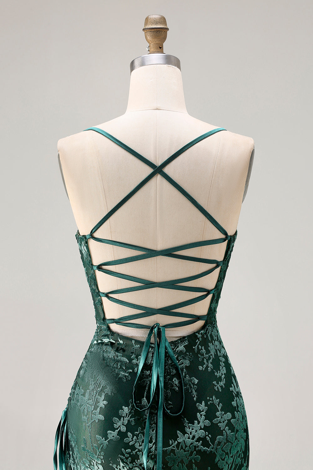 ZAPAKA Women Dark Green Long Prom Dress Spaghetti Straps Burnout Velvet Bridesmaid Dress ZAPAKA Women Dark Green Long Prom Dress Spaghetti Straps Burnout Velvet Bridesmaid Dress