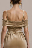 Terracotta A Line Cold Shoulder Long Black Tie Dress with Bow