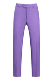 Men's Violet Single Breasted Notched Lapel 3 Pieces Prom Suits