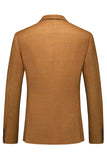 Caramel Peaked Lapel 3 Pieces Men's Prom Suits