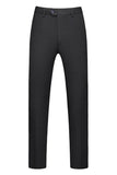 Black Peaked Lapel 3 Pieces Satin Men's Prom Suits