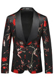 Purple Shawl Lapel Jacquard 3 Piece Men's Prom Suits