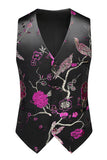 Purple Shawl Lapel Jacquard 3 Piece Men's Prom Suits