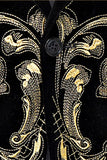 Men's Golden Jacquard 2 Piece Notched Lapel Prom Suits