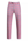 Pink Striped 2 Pieces Peaked lapel Men's Prom Suits
