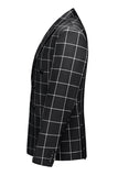 Black Striped 2 Pieces Peaked lapel Men's Prom Suits