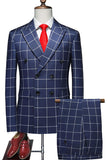 Pink Striped 2 Pieces Peaked lapel Men's Prom Suits