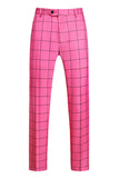 Pink Striped 2 Pieces Peaked lapel Men's Prom Suits