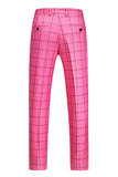 Pink Striped 2 Pieces Peaked lapel Men's Prom Suits