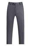 Blue Peak Lapel Striped 2-piece Men Suits