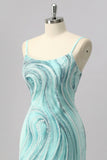 Green Bodycon Sequin Mini Homecoming Dress with Beading
