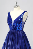 Golden Mirror Metallic A Line Short Homecoming Dress
