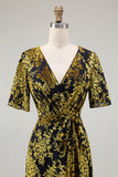 Burnout Velvet Dark Green Floor Length Dress