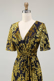 Burnout Velvet Dark Green Floor Length Dress