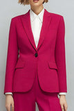 2 Piece Peak Lapel Fuchsia Women's Business Casual Suits
