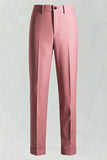 Grey Pink Peak Lapel Single Breasted 3-Piece Men Formal Suits