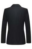 Black 3 Piece Peak Lapel Double Breasted Men's Business Suits