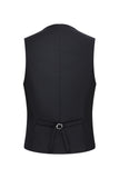 Black 3 Piece Peak Lapel Slim Fit Men's Wedding Suits