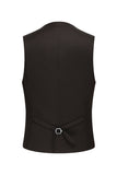 Coffee 3 Piece Single Breasted Notched Lapel Men's Business Suits