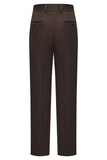 Coffee Double Breasted Peak Lapel 2 Piece Men's Suits