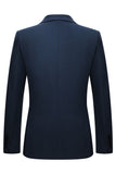3 Piece Single Breasted Slim Fit Peak Lapel Men's Navy Suits