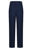 3 Piece Single Breasted Slim Fit Peak Lapel Men's Navy Suits