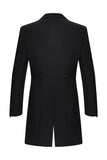 Black Peak Lapel Double Breasted Men's 3 Piece Tuxedo