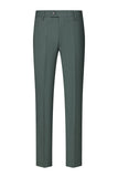 Grey Green 2 Piece Double Breasted Peak Lapel Men's Formal Suits