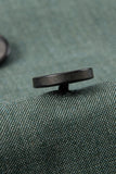 Grey Green 2 Piece Double Breasted Peak Lapel Men's Formal Suits