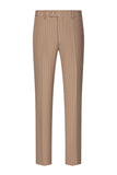Beige Striped 3 Piece Notched Lapel Men's Suits