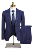 Dark Grey 3 Piece Peak Lapel Slim Fit Men's Wedding Suits