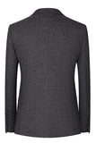 Dark Grey 3 Piece Peak Lapel Slim Fit Men's Wedding Suits