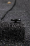 Dark Grey 3 Piece Peak Lapel Slim Fit Men's Wedding Suits