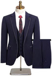 Taupe 3 Piece Slim Fit Notched Lapel One Button Men's Formal Suits