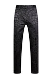 Black Texture Peak Lapel 2 Piece Prom Suits