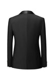 Men's Black Shawl Lapel One Button Formal Suits