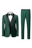 Men's Black Shawl Lapel One Button Formal Suits